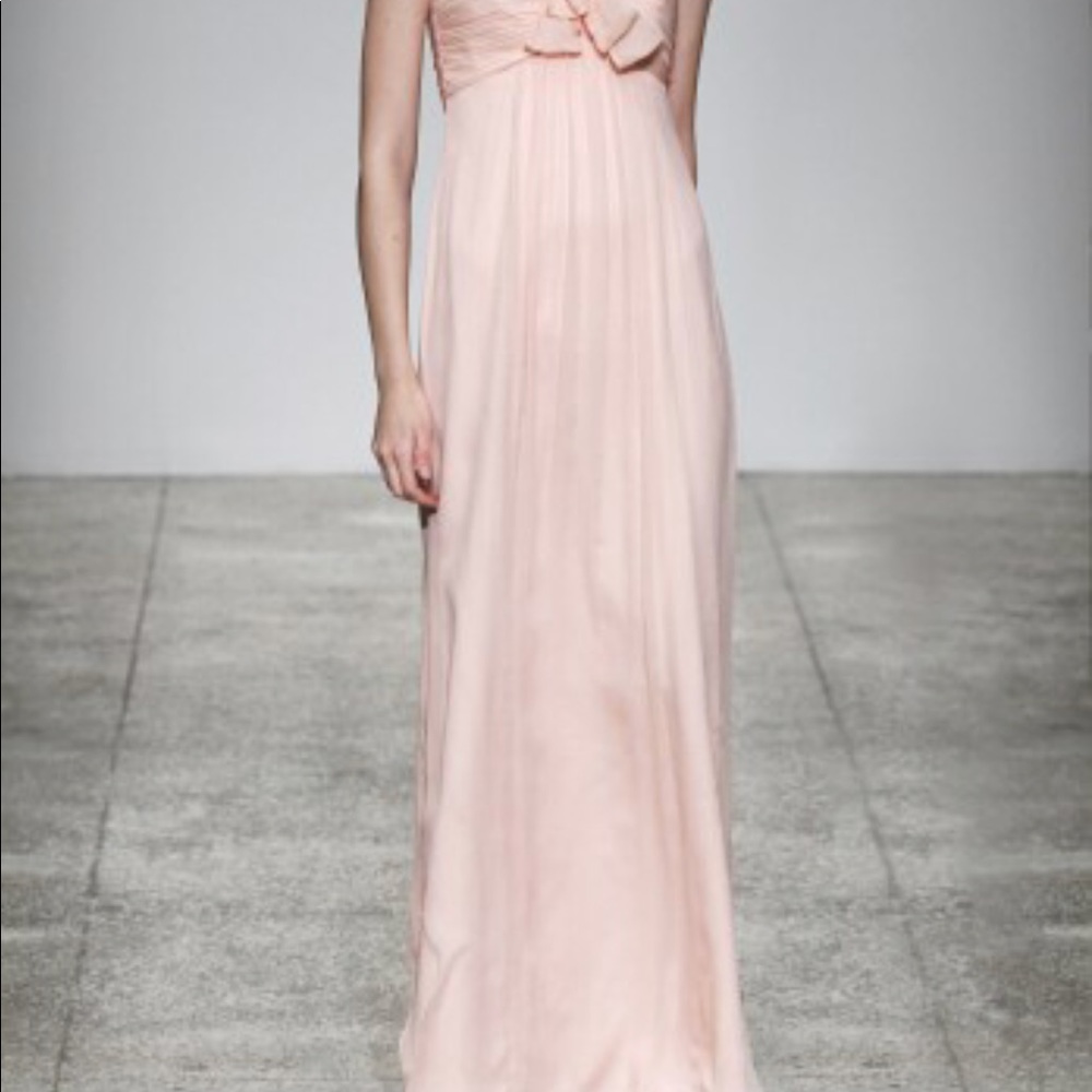 AMSALE chiffon blush dress - Picture 8 of 8